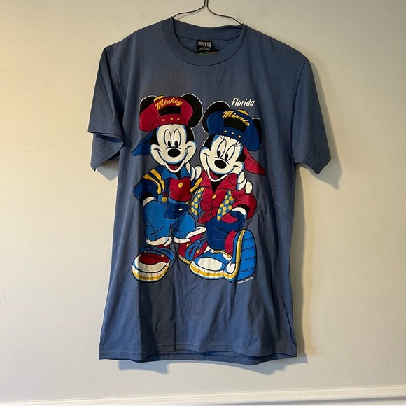 Vintage Disney Mickey Mouse by Sherry’s Best All Over Print Graphic T-Shirt 90s - Picture 1 of 4